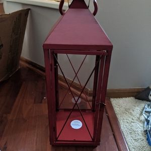 Bennett Large Red Metal Lantern